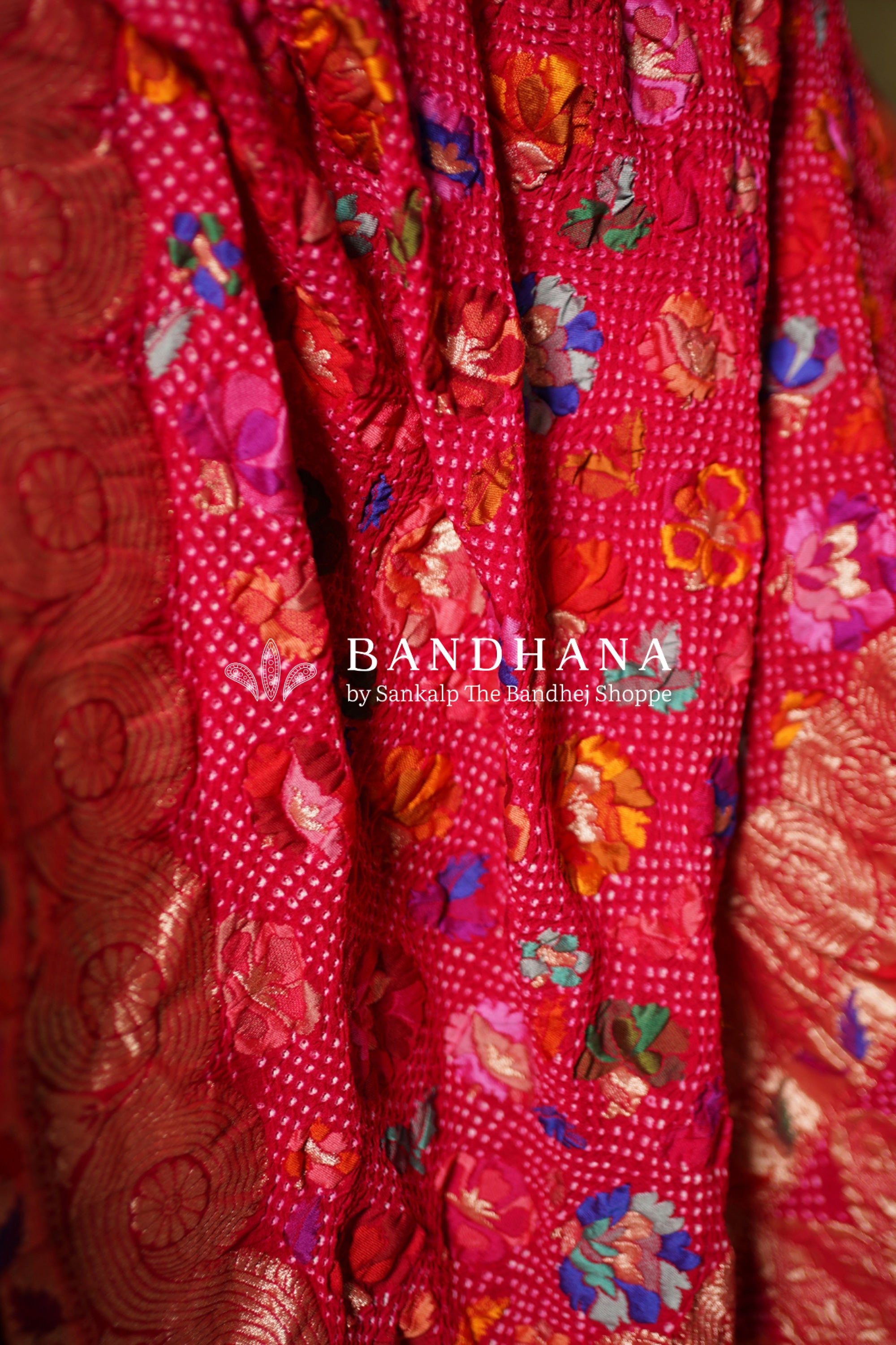 Strawberry Pink Georgette Banarasi Minakari Handloom Saree Sarees