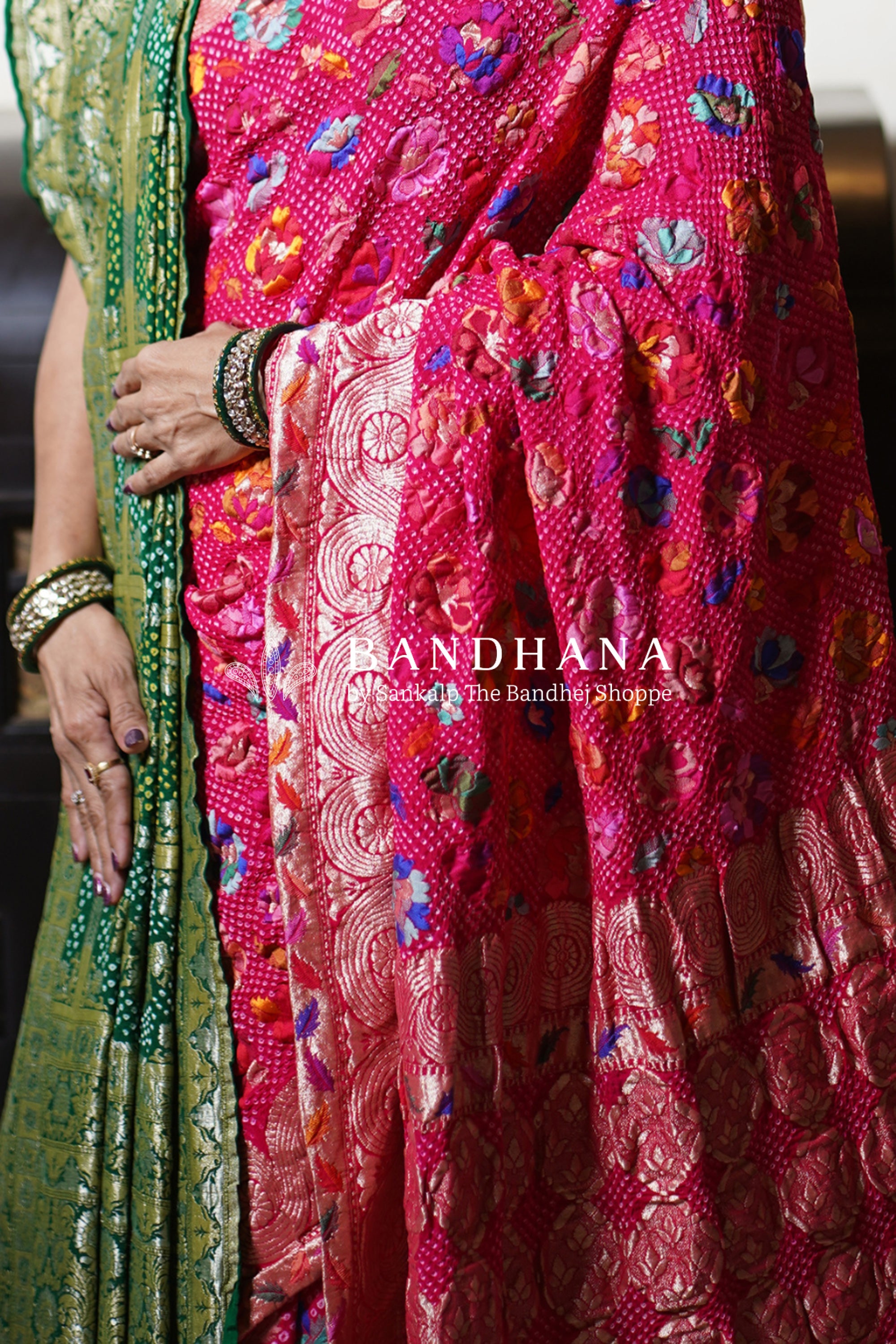 Strawberry Pink Georgette Banarasi Minakari Handloom Saree Sarees