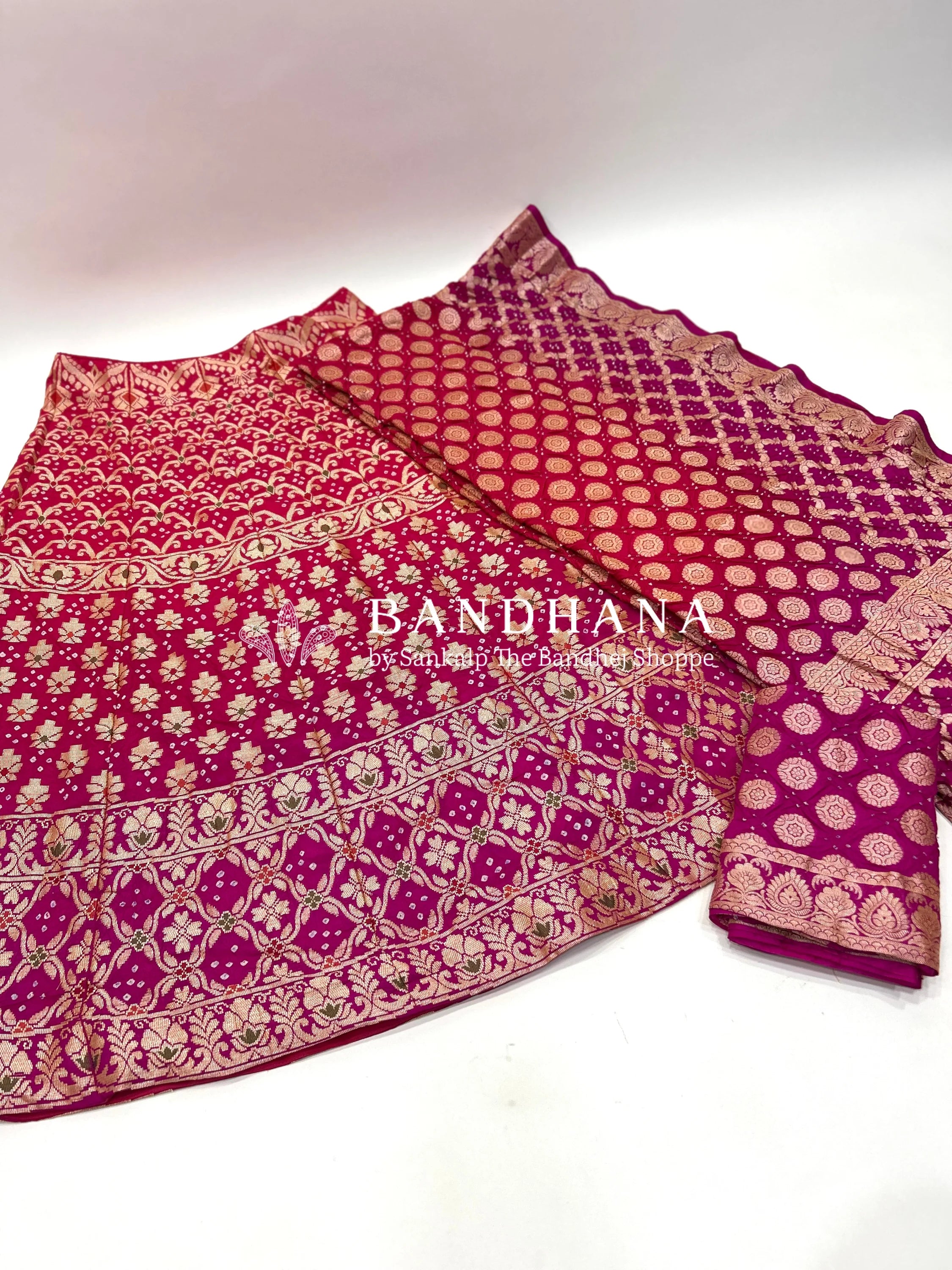 Strawberry Pink-Rani Art Dupion Silk Chaniya Choli Material deeppink / Art Silk Lehengas