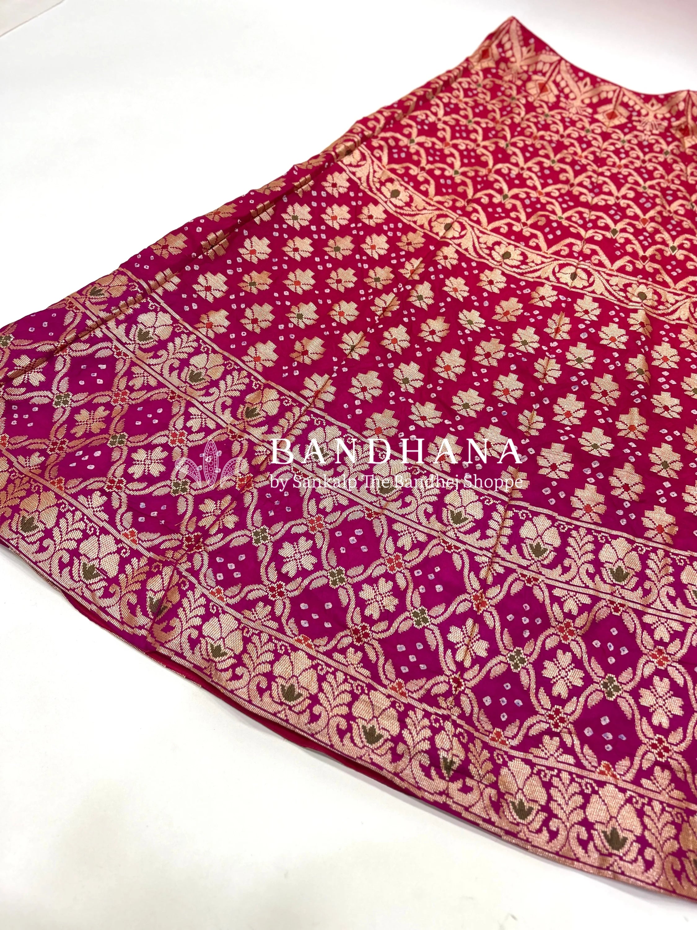 Strawberry Pink-Rani Art Dupion Silk Chaniya Choli Material deeppink / Art Silk Lehengas