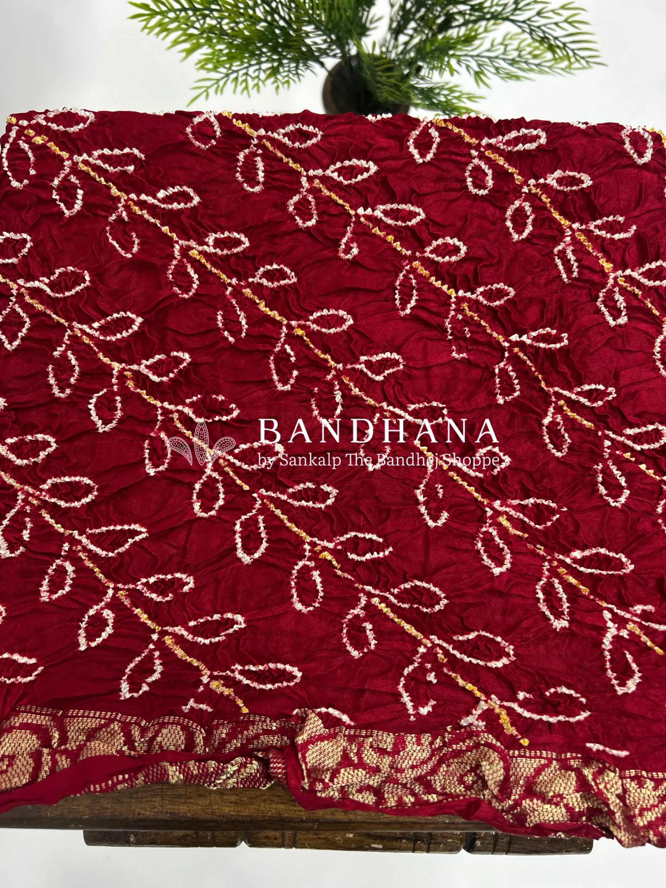Wine- Maroon Gajji Silk Designer Gala Saree with 3 Colour Dying maroon / Gajji Silk Sarees