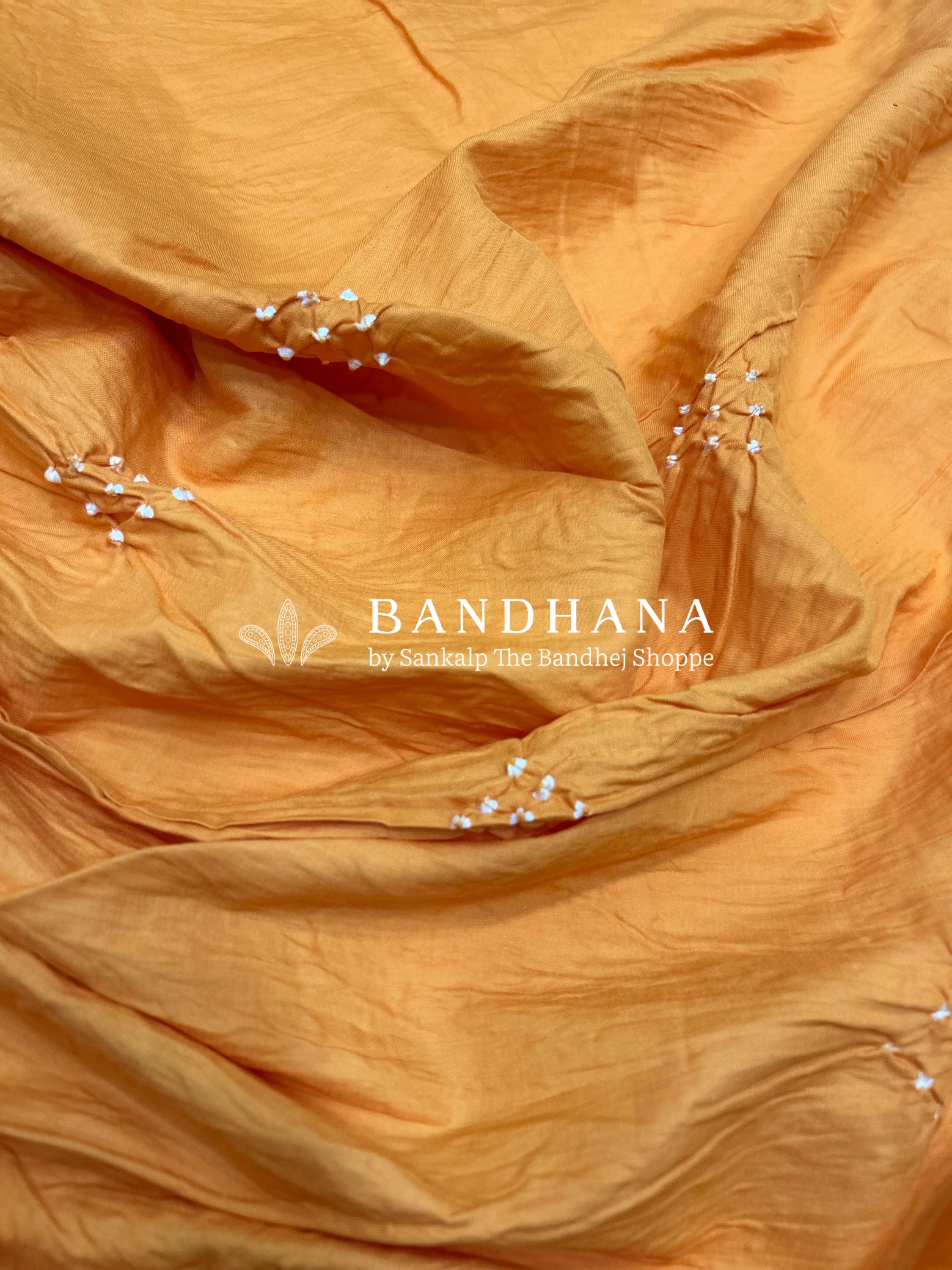 Yellow Cotton Work Bandhani Dress Material (Unstitched) yellow / Cotton Dresses