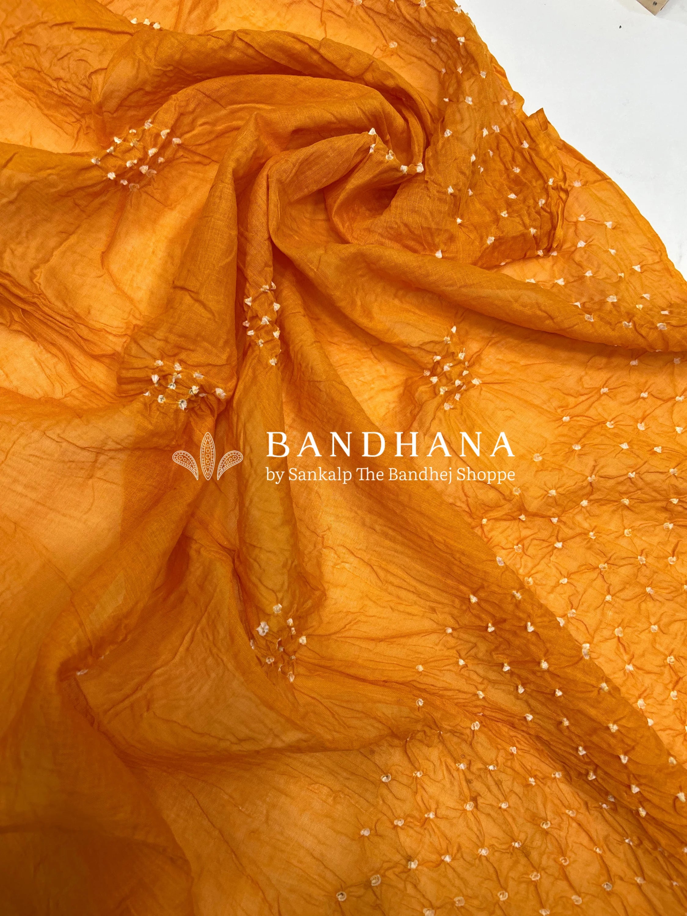 Yellow Cotton Work Bandhani Dress Material (Unstitched) yellow / Cotton Dresses