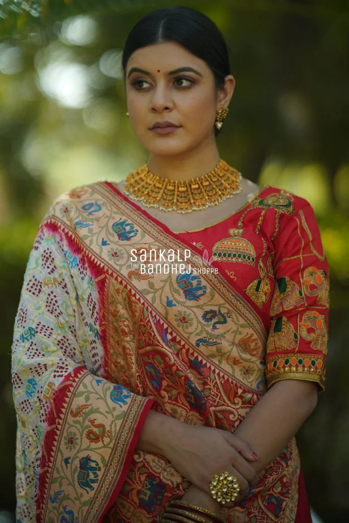 Bandhani saree blouse pattern | BCS017 | Amazing Cheap price Bandhani - AB  & Abi Fashions